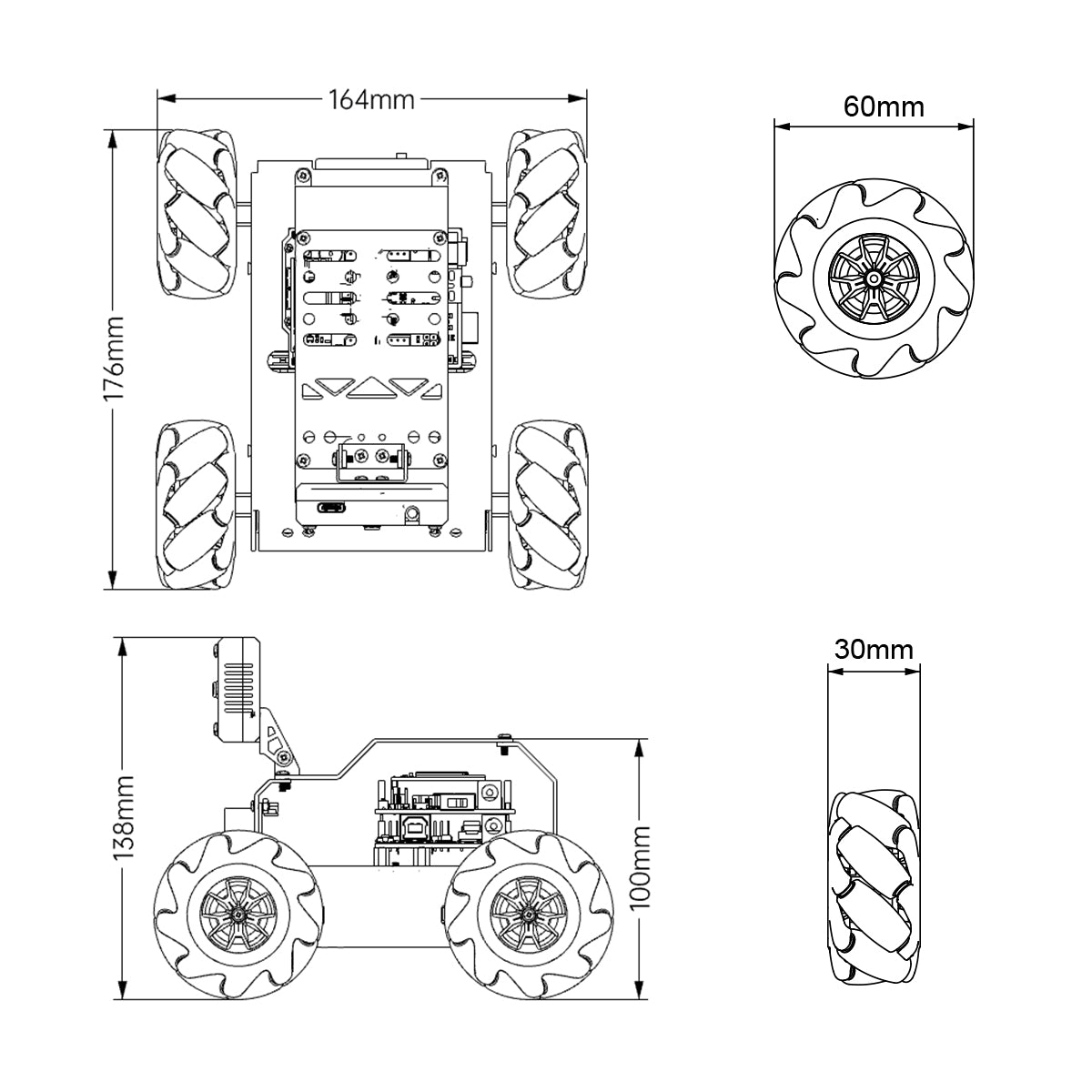 Hiwonder miniAuto AI Vision Robot Base on Arduino UNO R3 Controller with 360° Omnidirectional Mecanum Wheels, Supports Arduino Programming Hiwonder miniAuto AI Vision Robot Base on Arduino UNO R3 Controller with 360° Omnidirectional Mecanum Wheels, Supports Arduino Programming